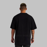 Camiseta Oversized Preta Lisa - IRON WORLD™